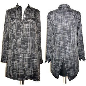 Armani Exchange Blk Long Sleeve Tunic Shirt Dress